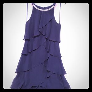 Navy Blue Ruffle Dress